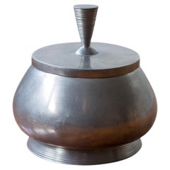 Swedish modern Pewter jar by Ernst Svedbom 1930, Art Deco