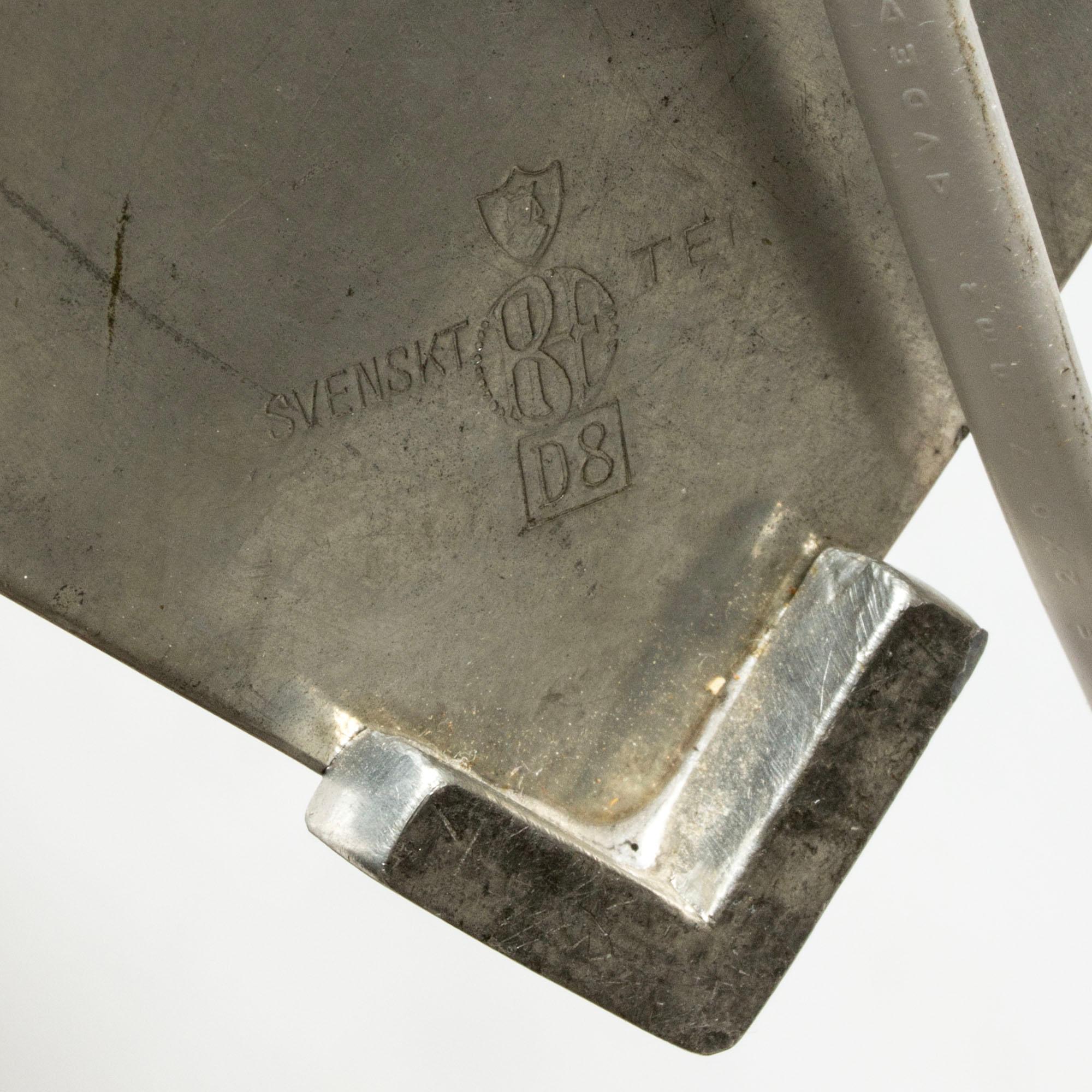 Swedish Modern Pewter Table Lamp, Sweden, 1930 For Sale 1