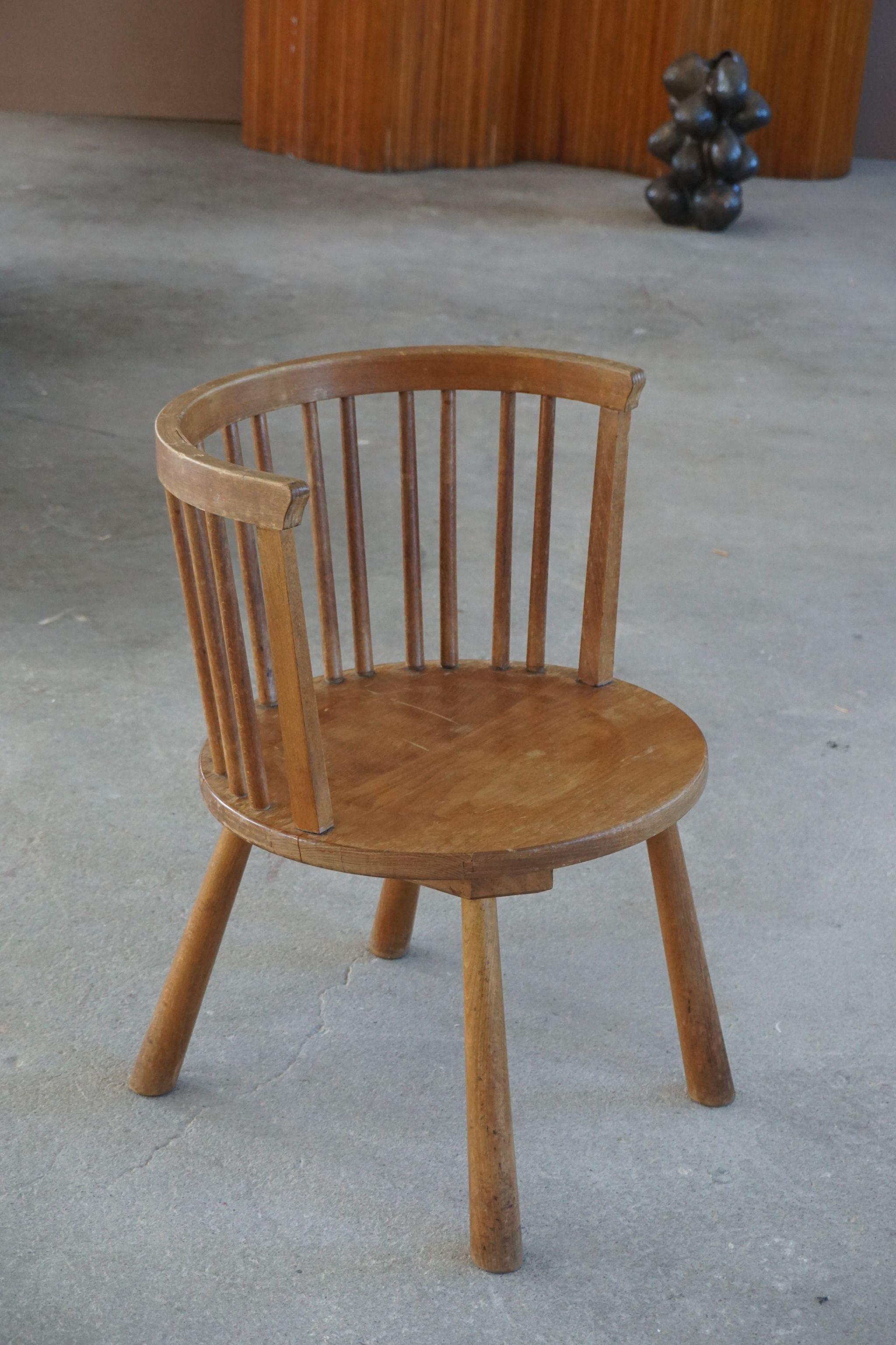 Swedish Modern Pine Armchair in the Style of Axel Einar Hjorth, 1930s 1