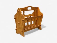 Swedish Modern, Pine, Magazine Rack, Sweden, 1960s