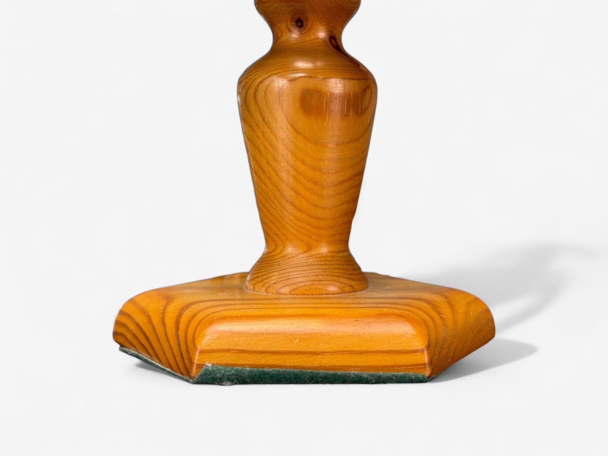 Swedish Modern, Pine, Marquetry, Table Lamp, Sweden, 1950s For Sale 3