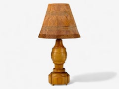 Lampada da tavolo moderna svedese, pino, Svezia, anni '1960