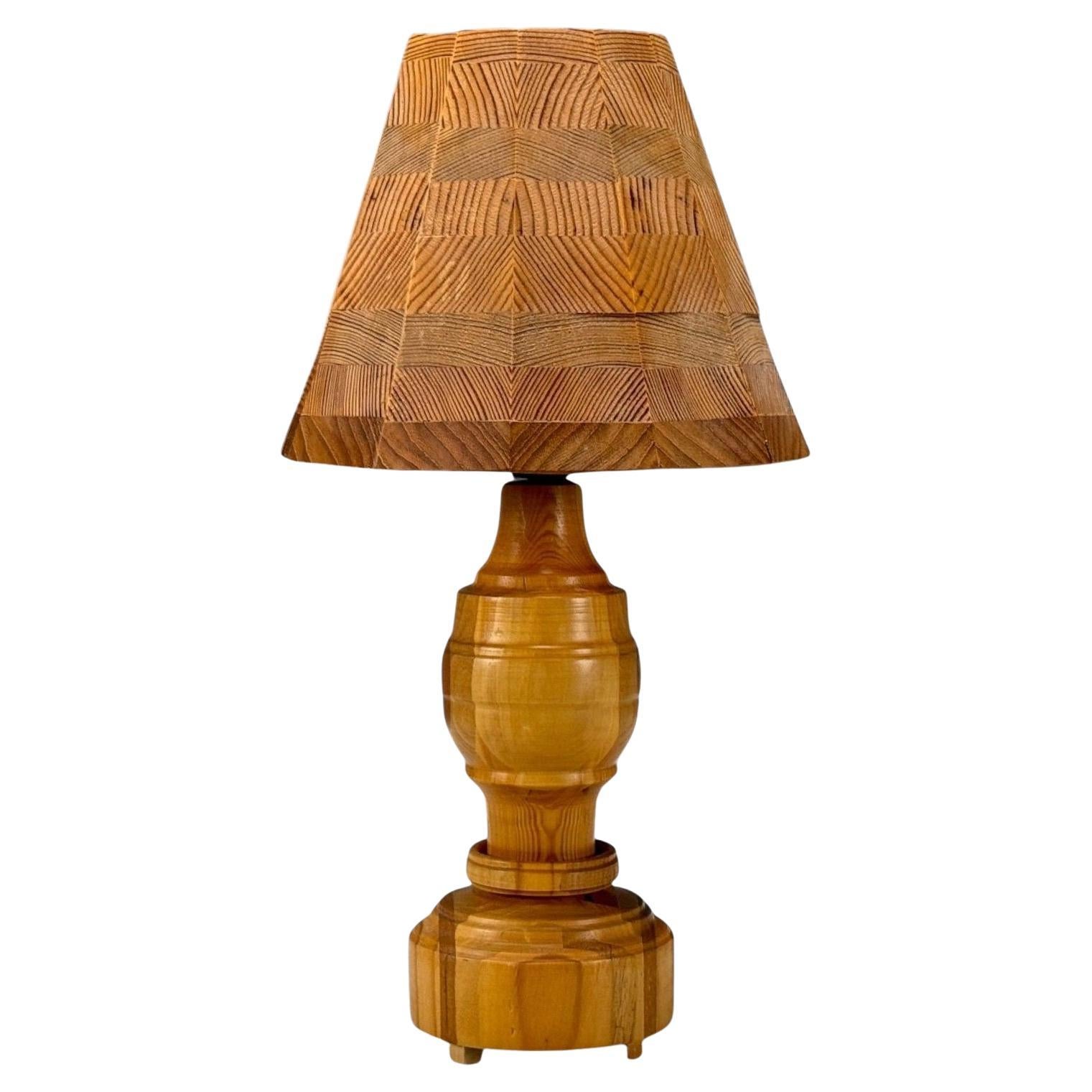 Swedish Modern, Pine, Table Lamp, Sweden, 1960s For Sale