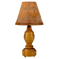 Swedish Modern, Pine, Table Lamp, Sweden, 1960s