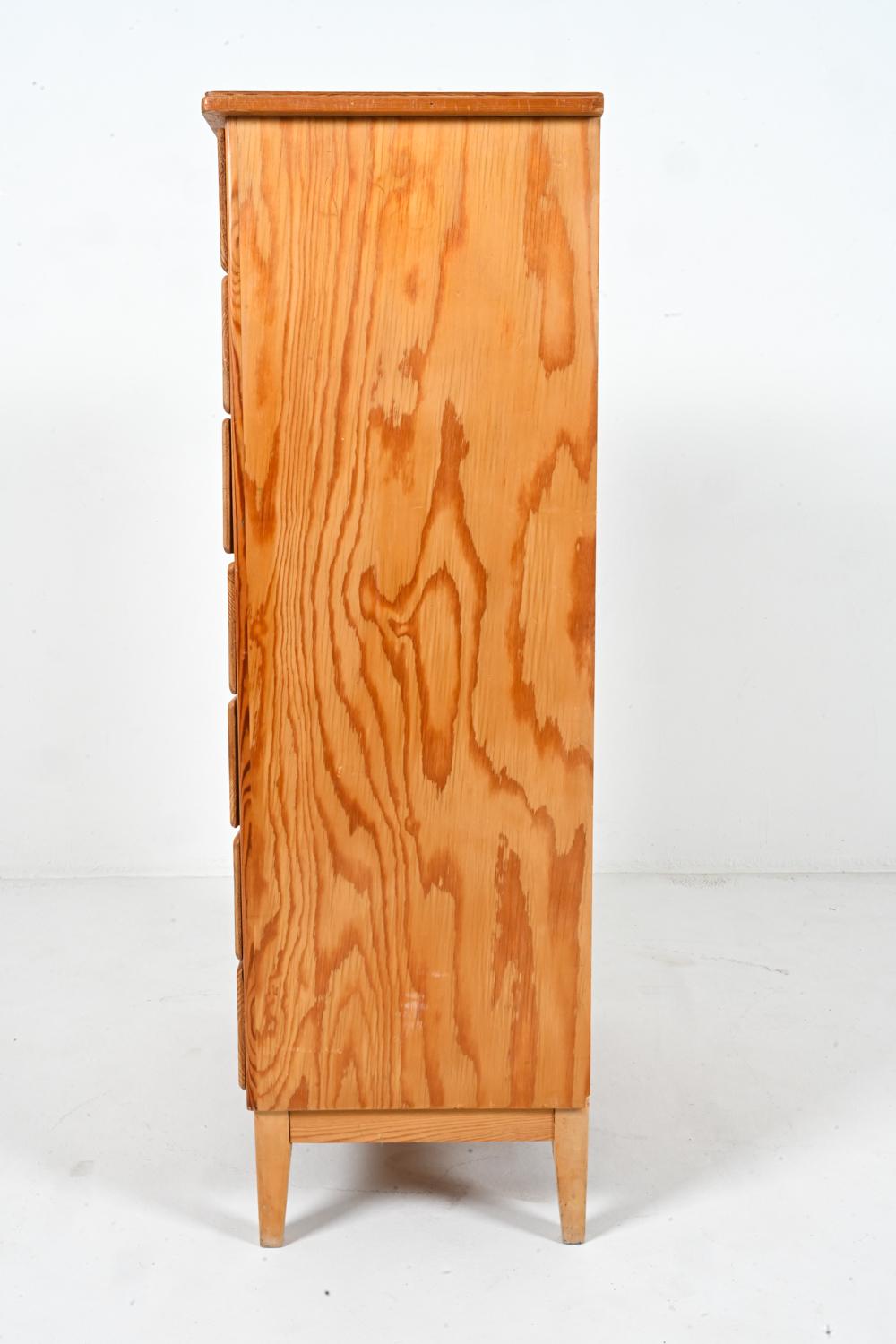 Swedish Modern Pine Tall Chest of Drawers, c. 1960's For Sale 5