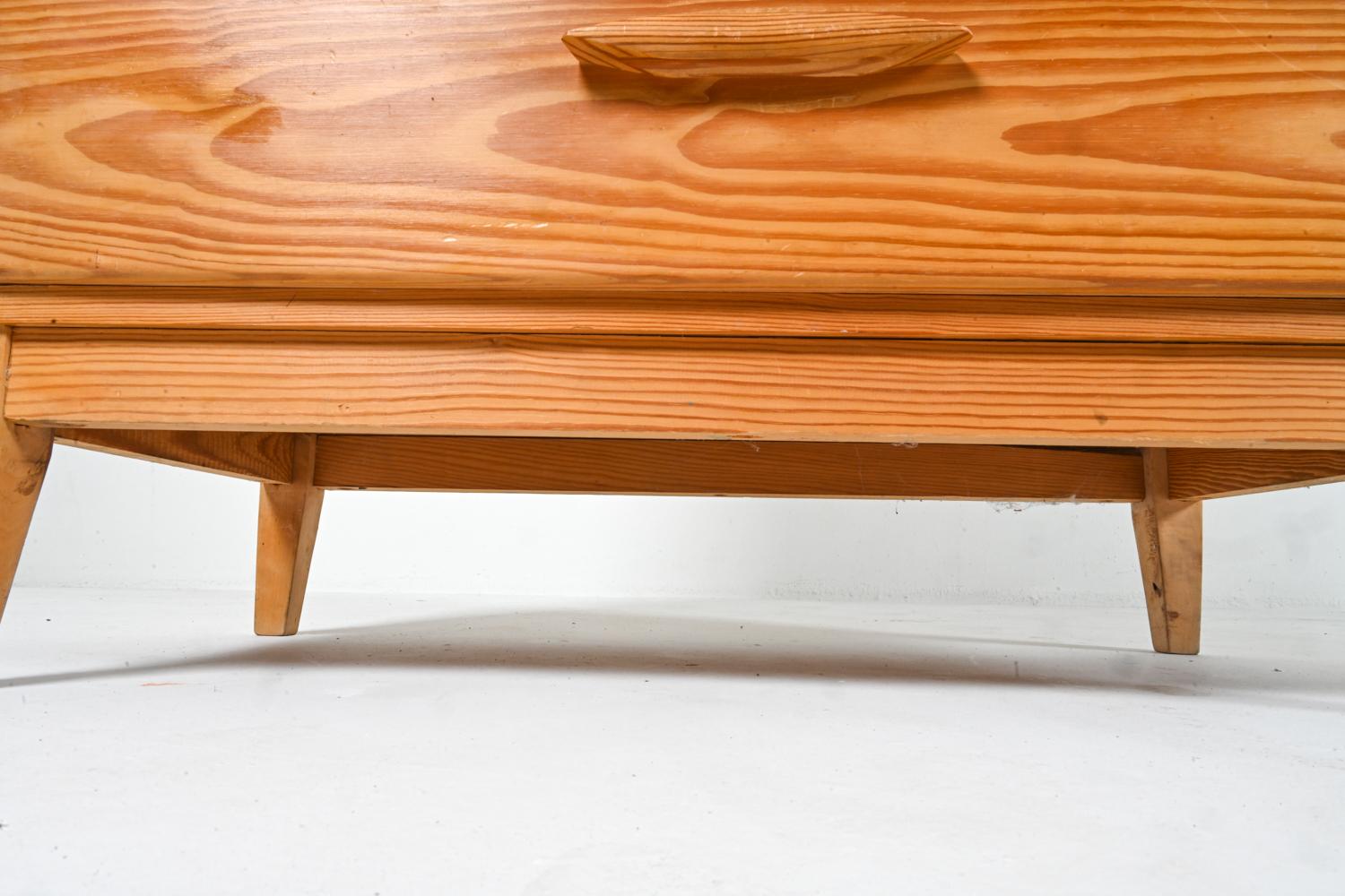Swedish Modern Pine Tall Chest of Drawers, c. 1960's For Sale 9