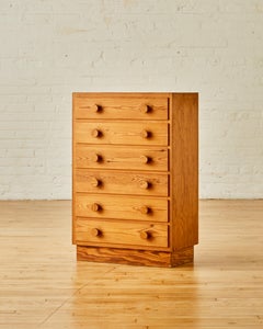 Swedish Modern Pine Tallboy
