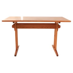 Swedish Modern Pine Trestle Base Table