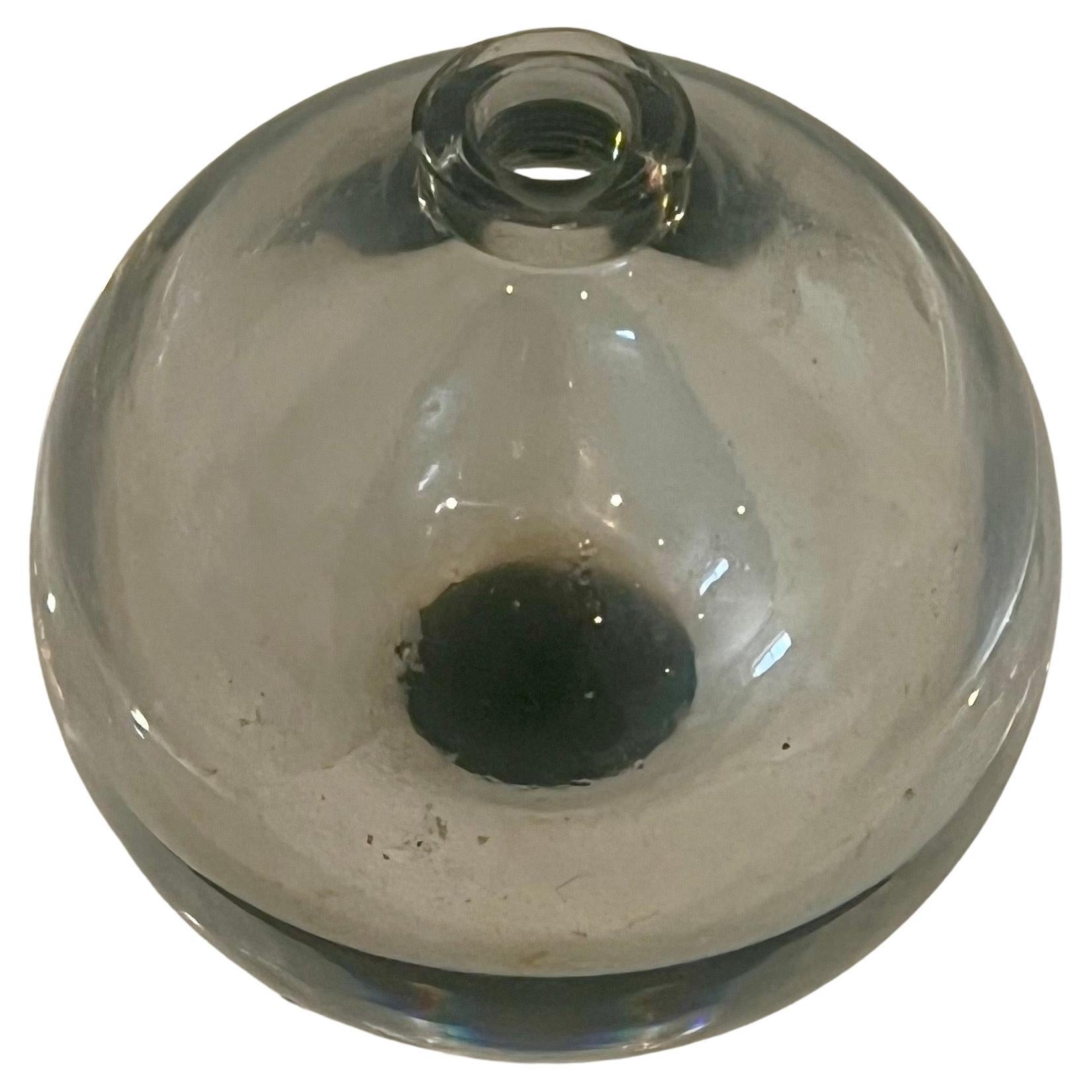 Swedish Modern Rare Bud Vase By Edward Hald for Orrefors Signed Early Production