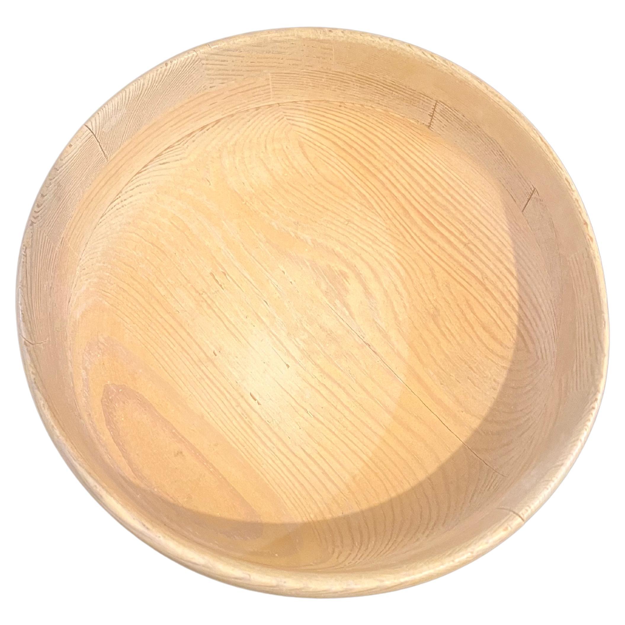 Scandinavian Modern Swedish Modern Rare solid Pine Low Bowl by Karl Holmberg in Pine For Sale