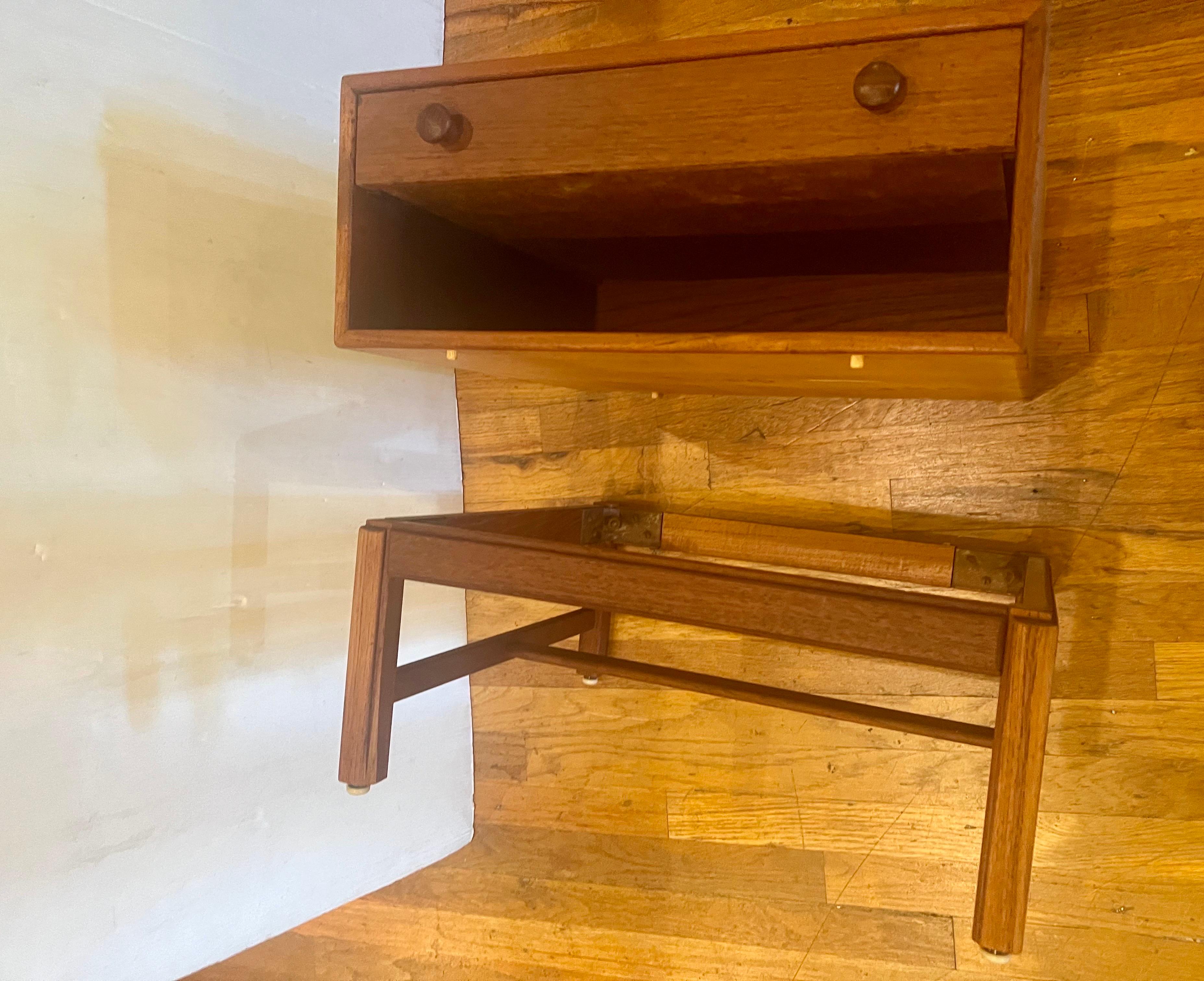 Swedish Modern Rare Teak Small Cabinet Designed by Engstrom & Myrstrand  3