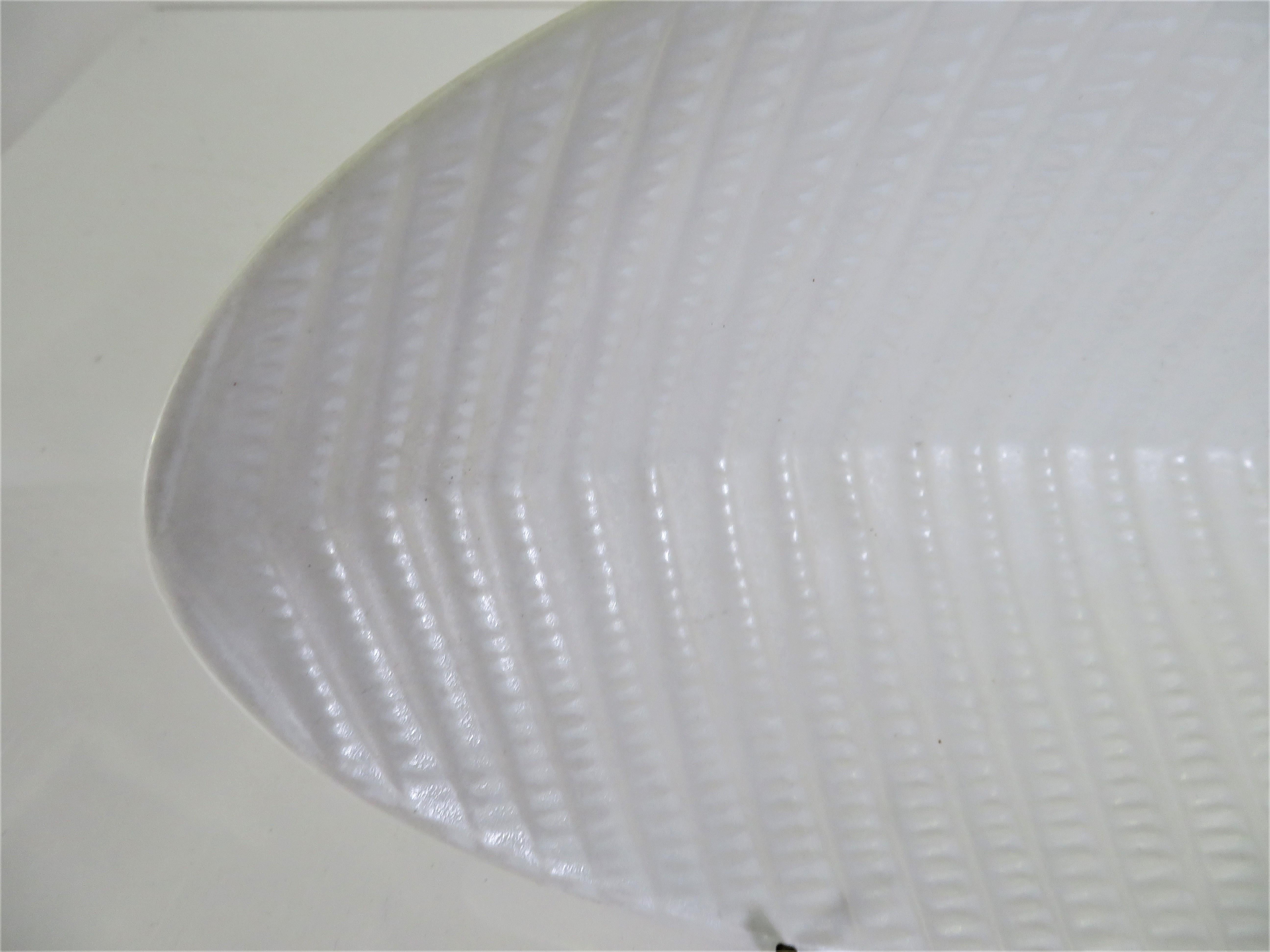 Mid-20th Century Swedish Modern Reptile Satin White Ceramic Bowl Stig Lindberg Gustavsberg 1950s For Sale