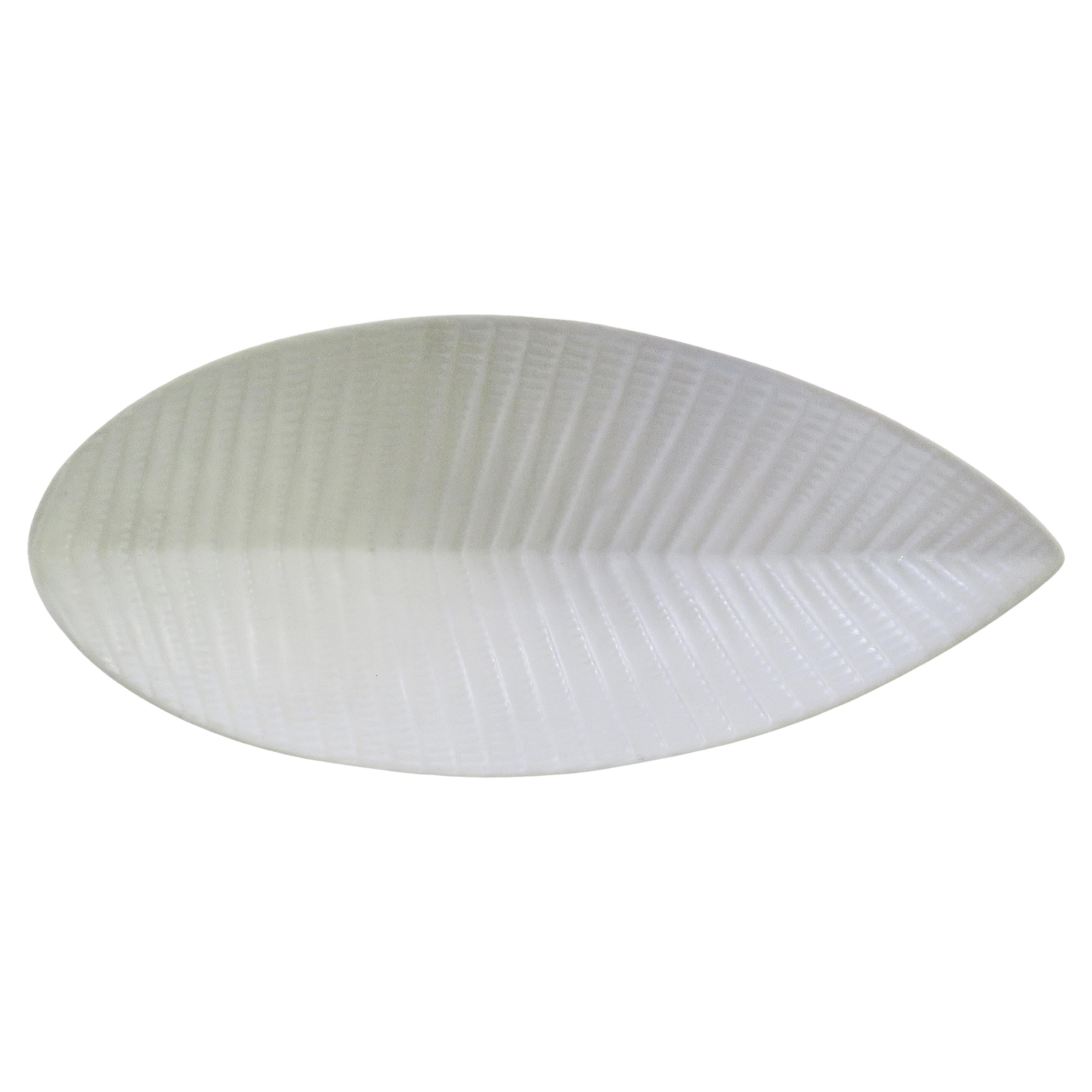 Swedish Modern Reptile Satin White Ceramic Bowl Stig Lindberg Gustavsberg 1950s