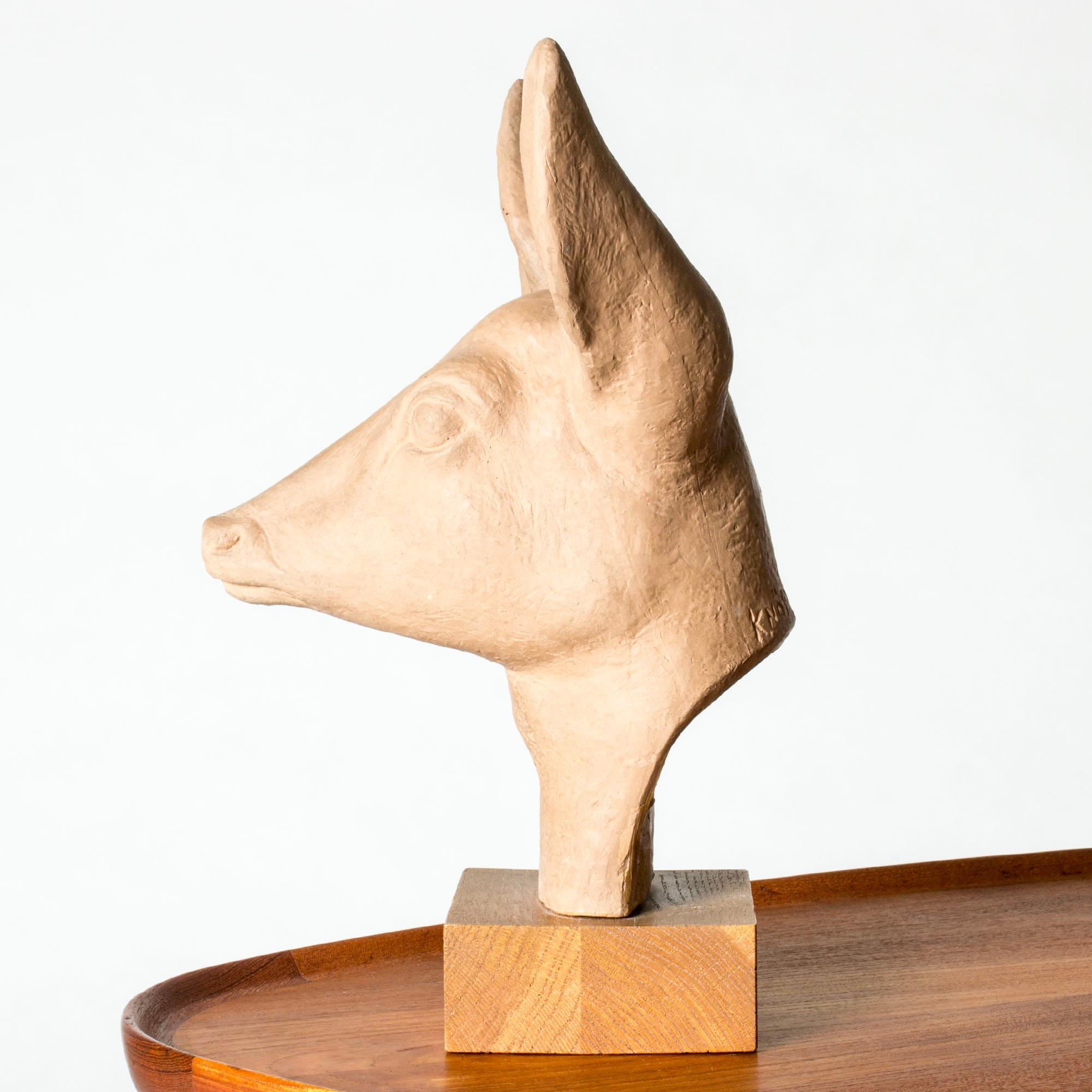 Scandinave moderne Sculpture moderne suédoise en forme de chevreuil par Arvid Knöppel, Suède, 1934 en vente
