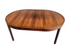 Swedish Modern Rosewood Extendable Dining Table by Bertil Fridhagen