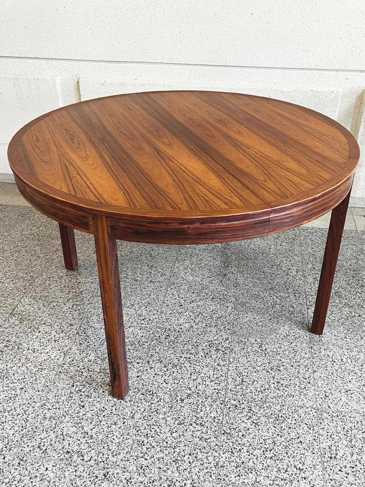 Scandinavian Modern Swedish Modern Rosewood Extendable Dining Table by Bertil Fridhagen