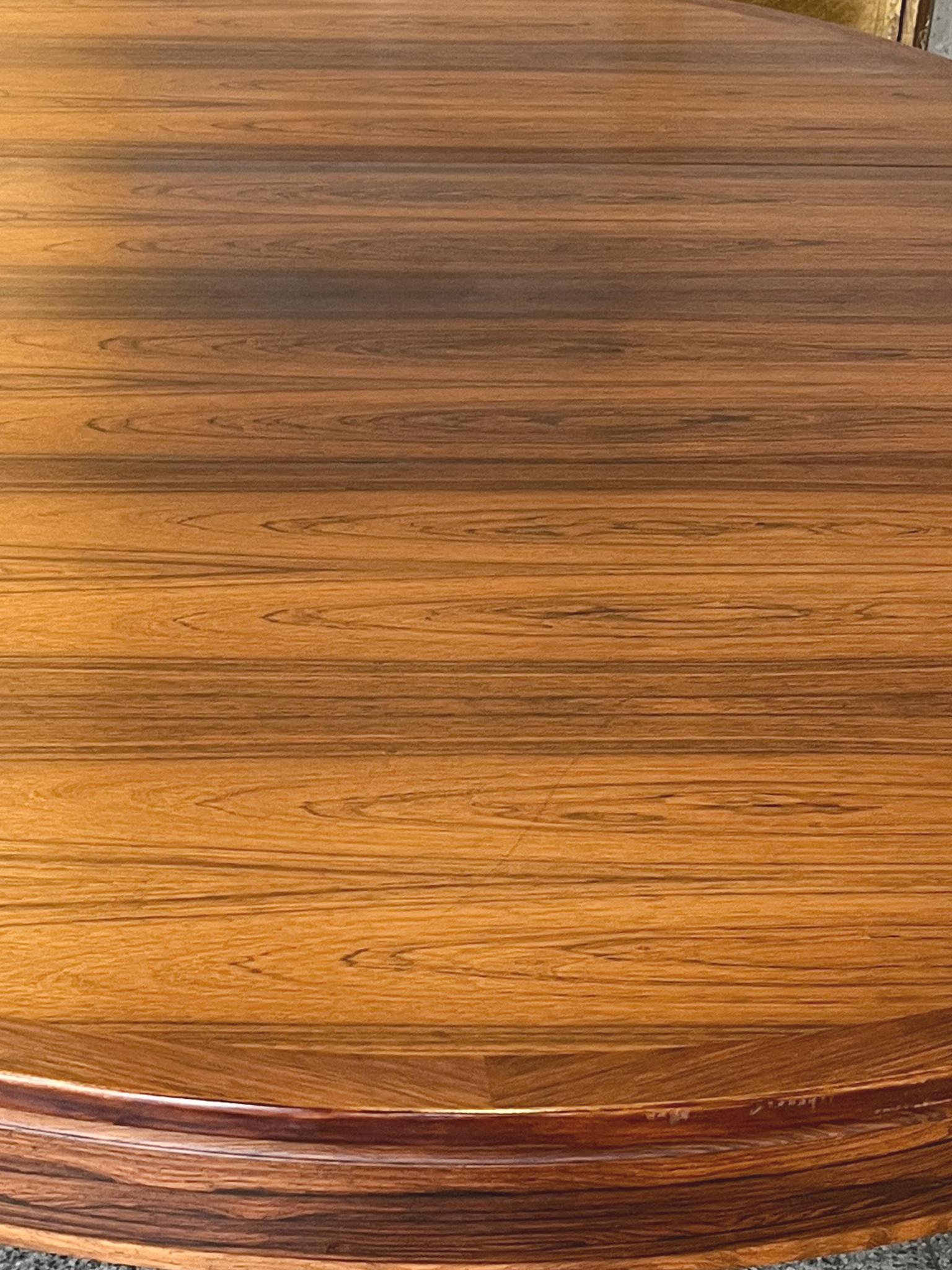 Swedish Modern Rosewood Extendable Dining Table by Bertil Fridhagen 3