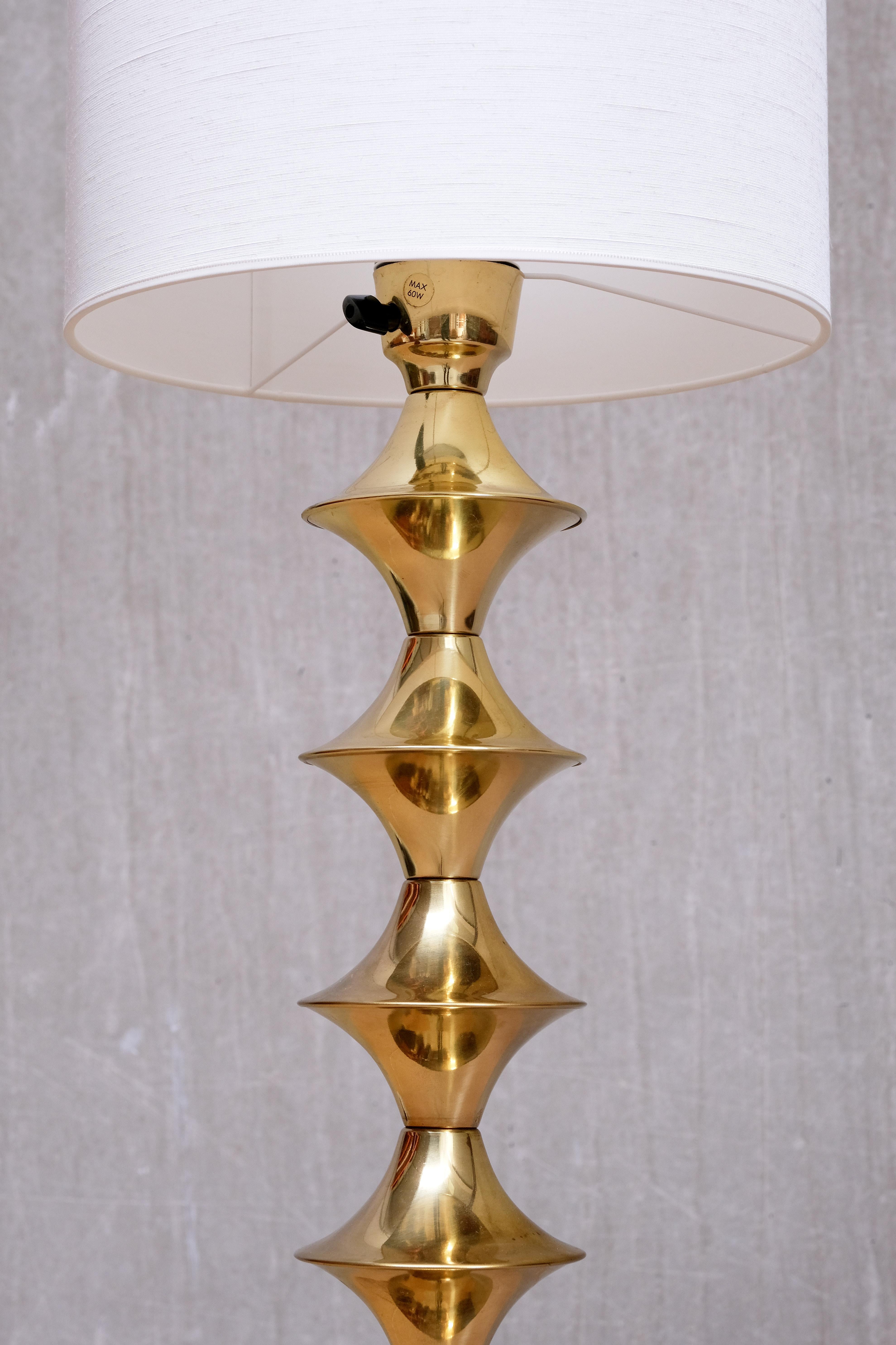 Swedish Modern Sculptural Brass Floor Lamp by Elit AB, 1960s For Sale 6