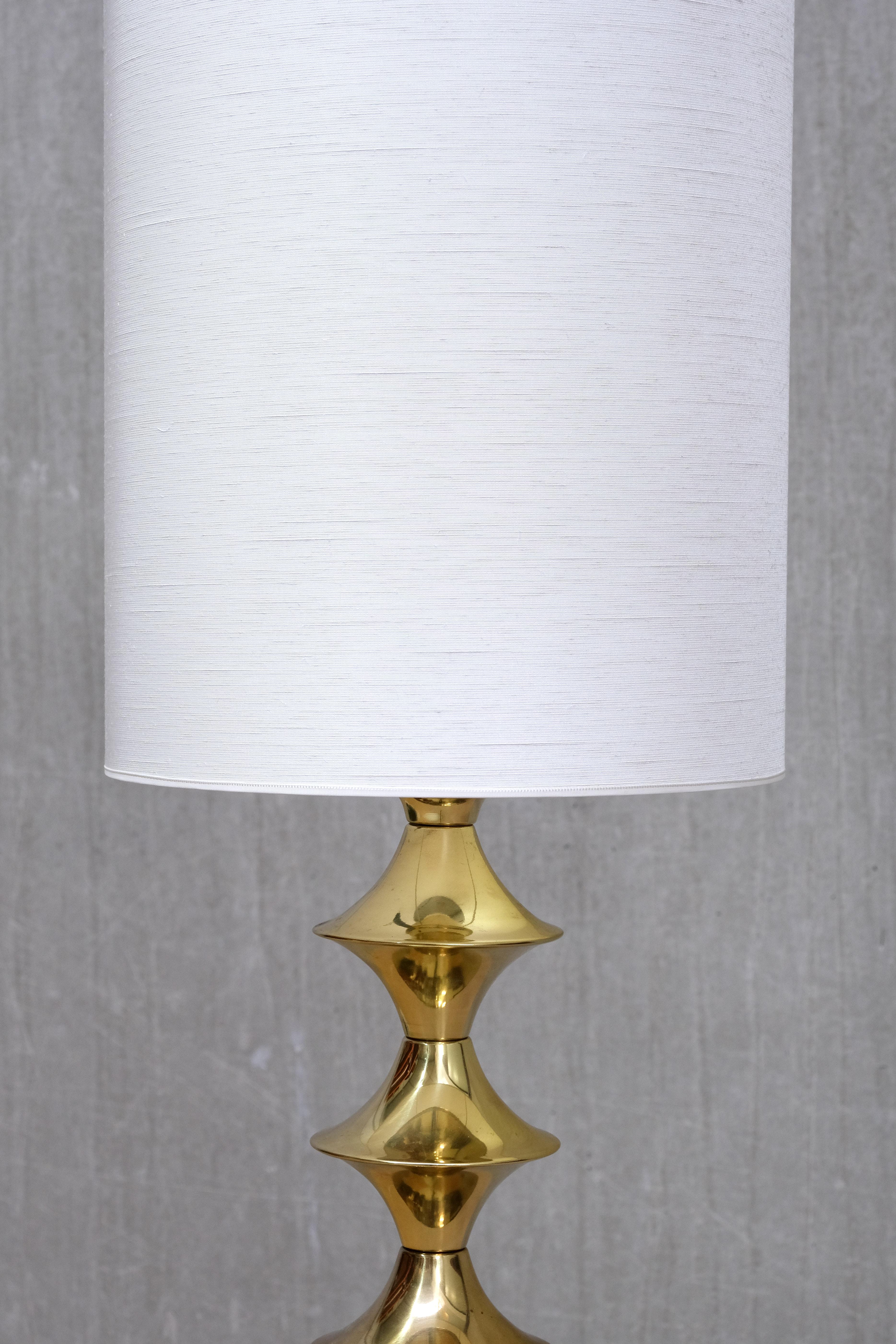 Swedish Modern Sculptural Brass Floor Lamp by Elit AB, 1960s In Good Condition For Sale In The Hague, NL