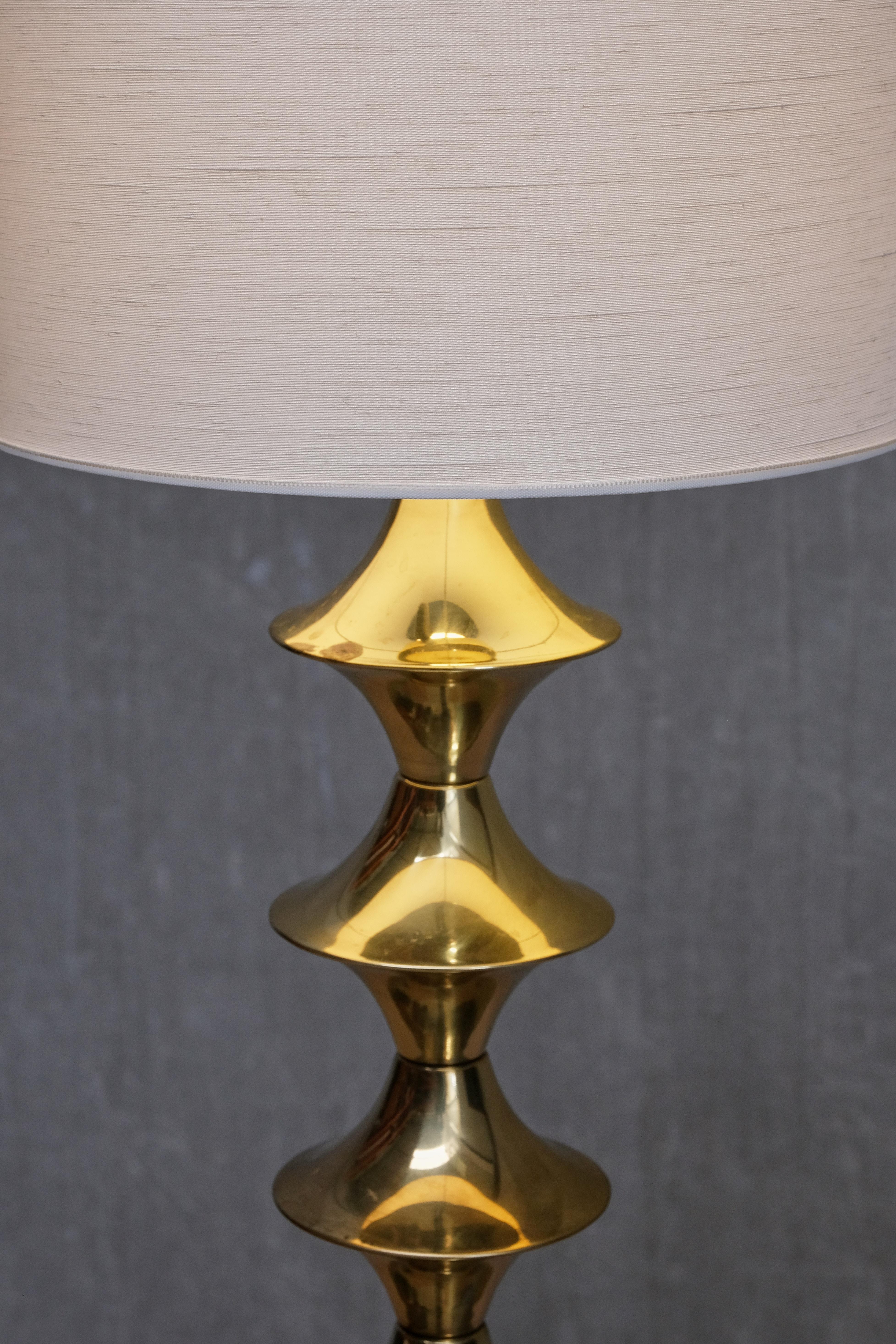 Swedish Modern Sculptural Brass Floor Lamp by Elit AB, 1960s For Sale 2