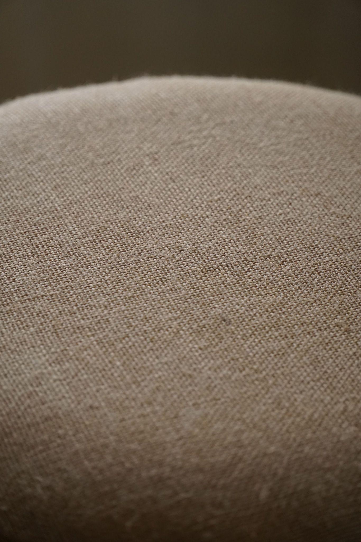 Swedish Modern, Set of 14 Stackable Stools in Birch & Hessian, 1980s For Sale 14