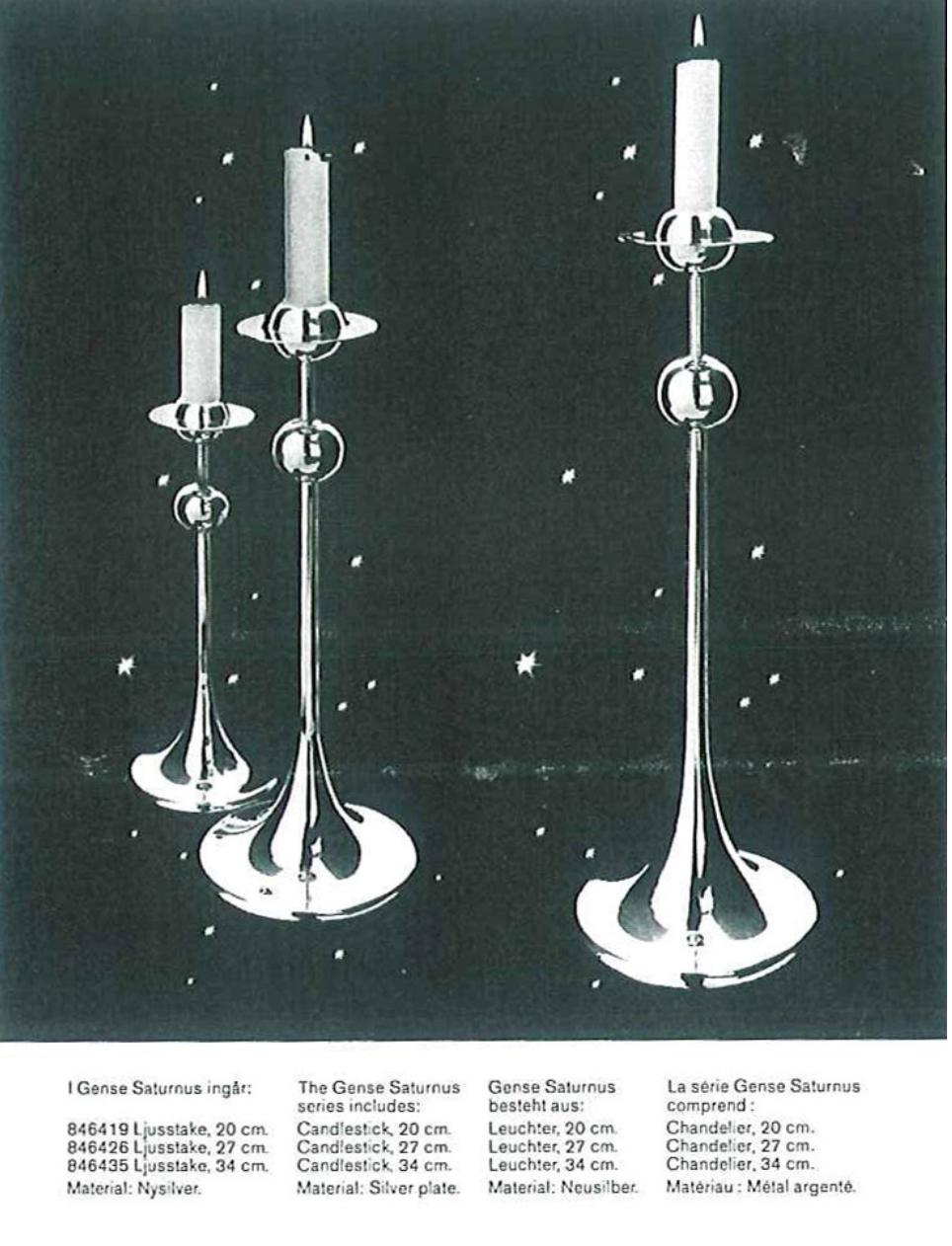 Schwedisches modernes Set aus 3 Kerzenhaltern der Moderne von Kjell Engman für Gense im Angebot 5