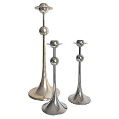 Swedish Modern Set of 3 Candleholders by Kjell Engman for Gense