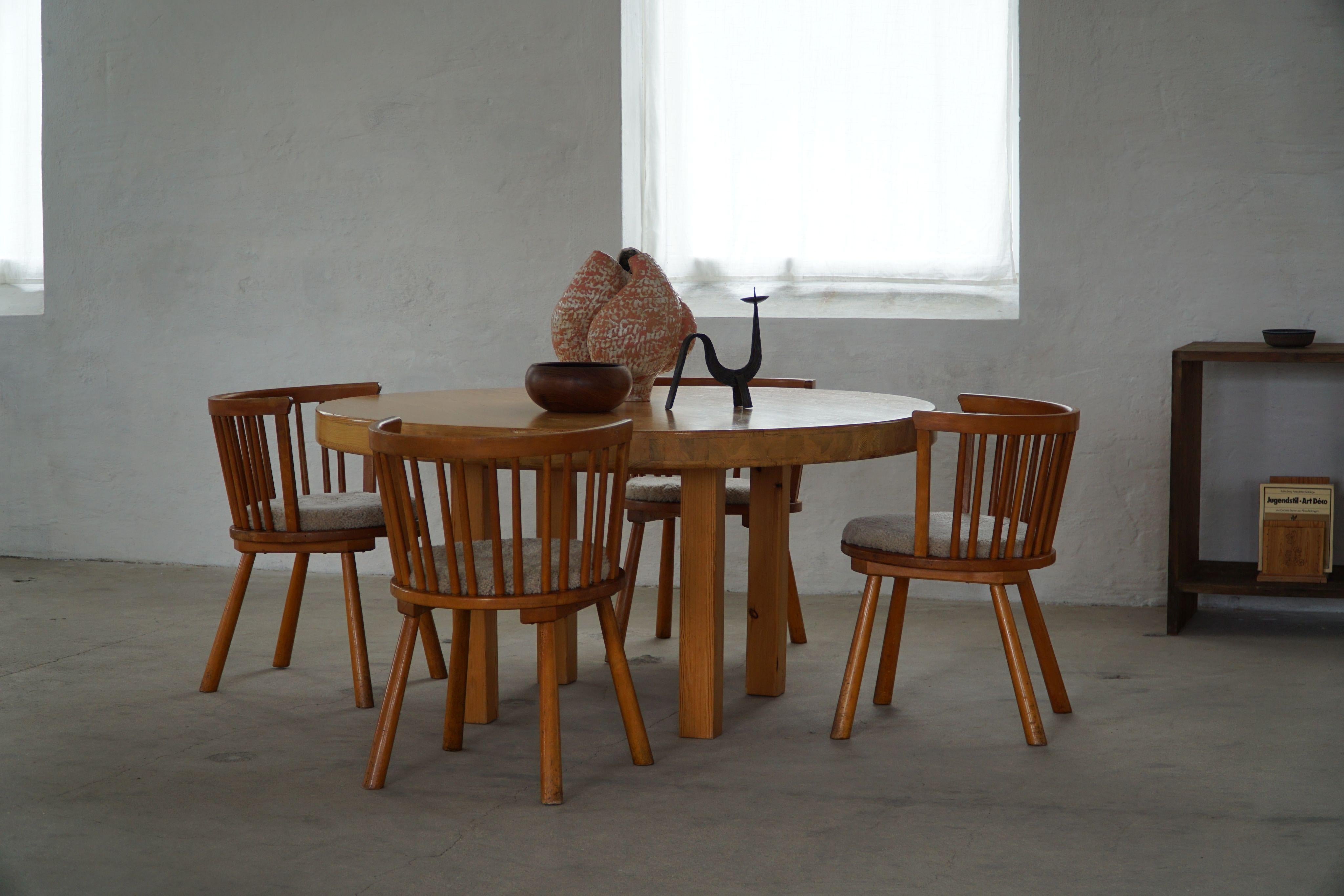 Ensemble de 4 fauteuils modernes suédois dans le style d'Axel Einar Hjorth, années 1930 en vente 4
