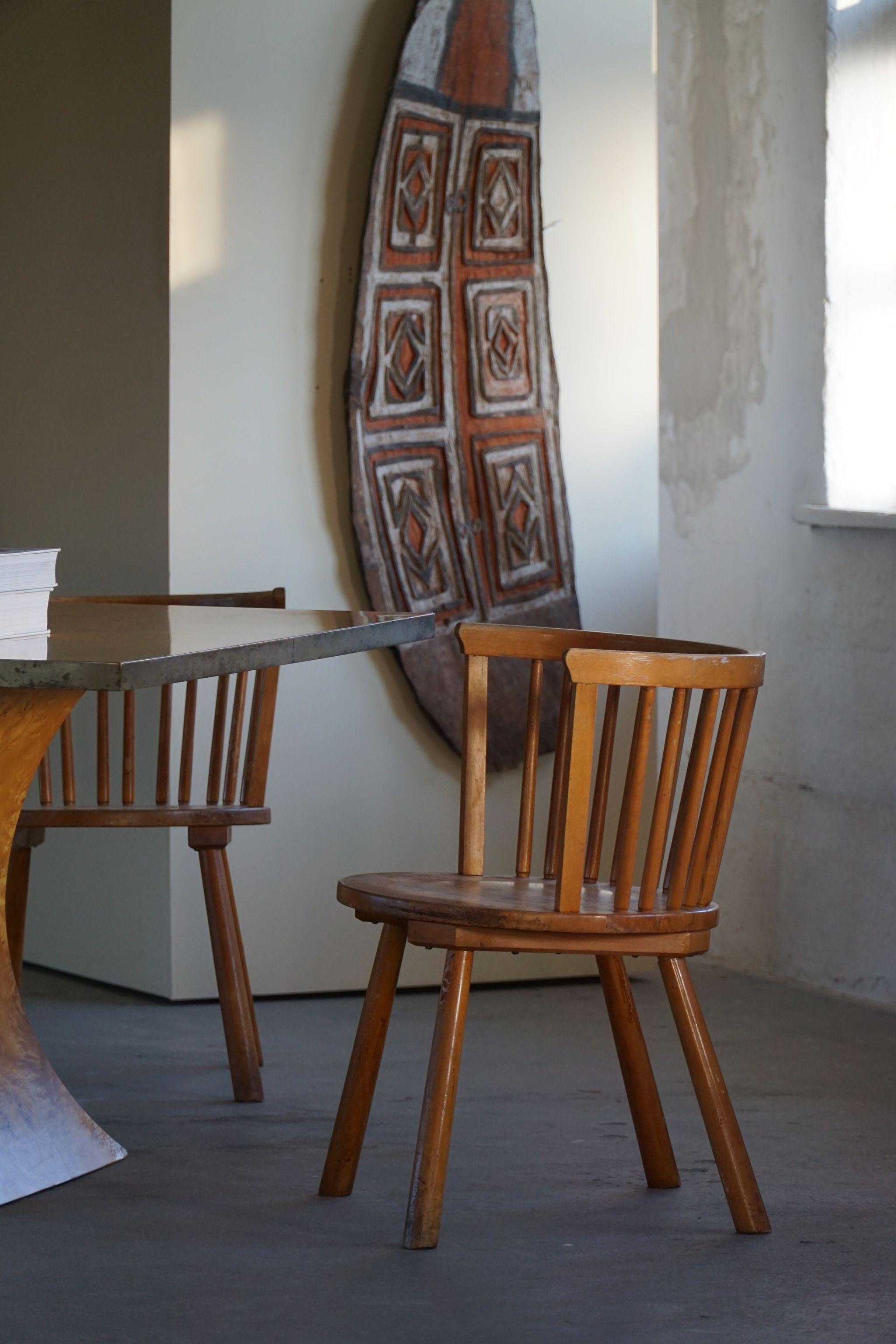 Scandinavian Modern Swedish Modern Set of 4 Armchairs in the Style of Axel Einar Hjorth, 1930s For Sale