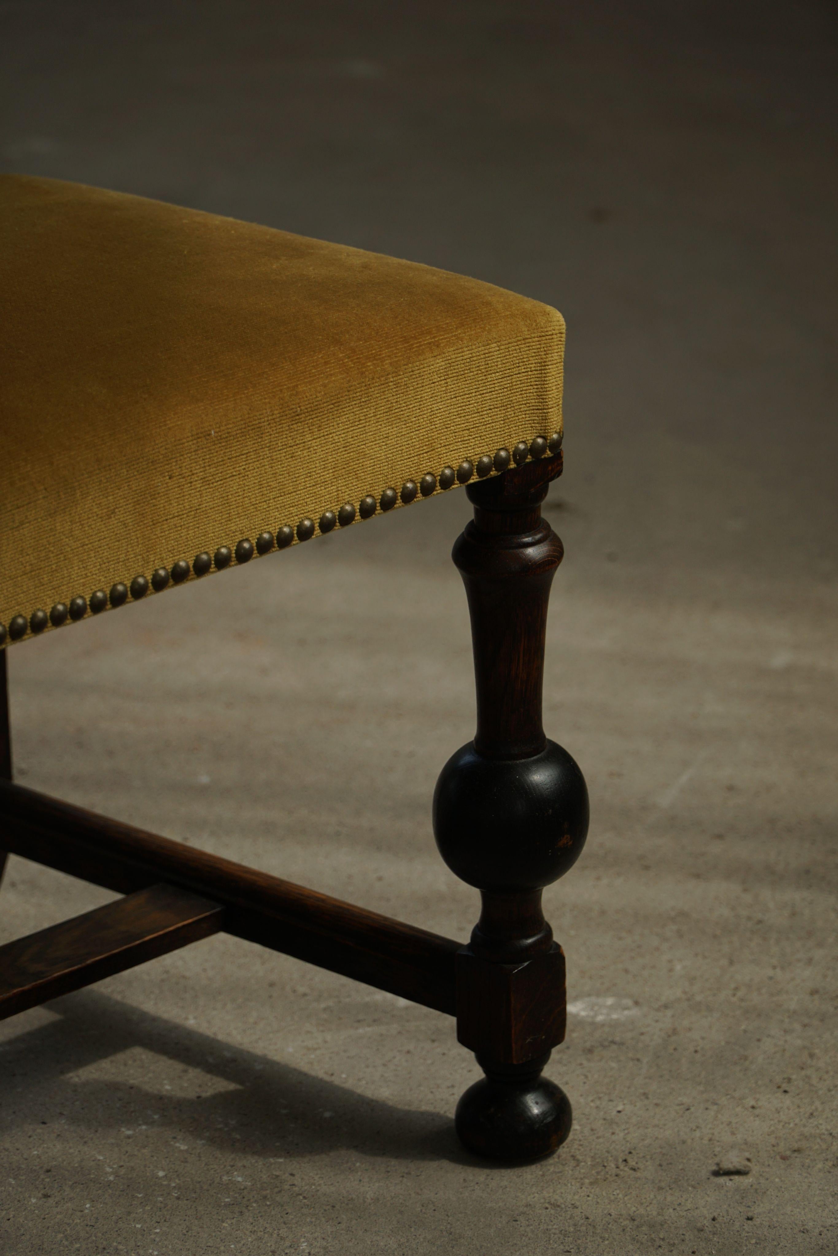 Modernité suédoise, ensemble de 6 chaises en velours doré par Otto Schulz pour BOET, années 1940 en vente 9