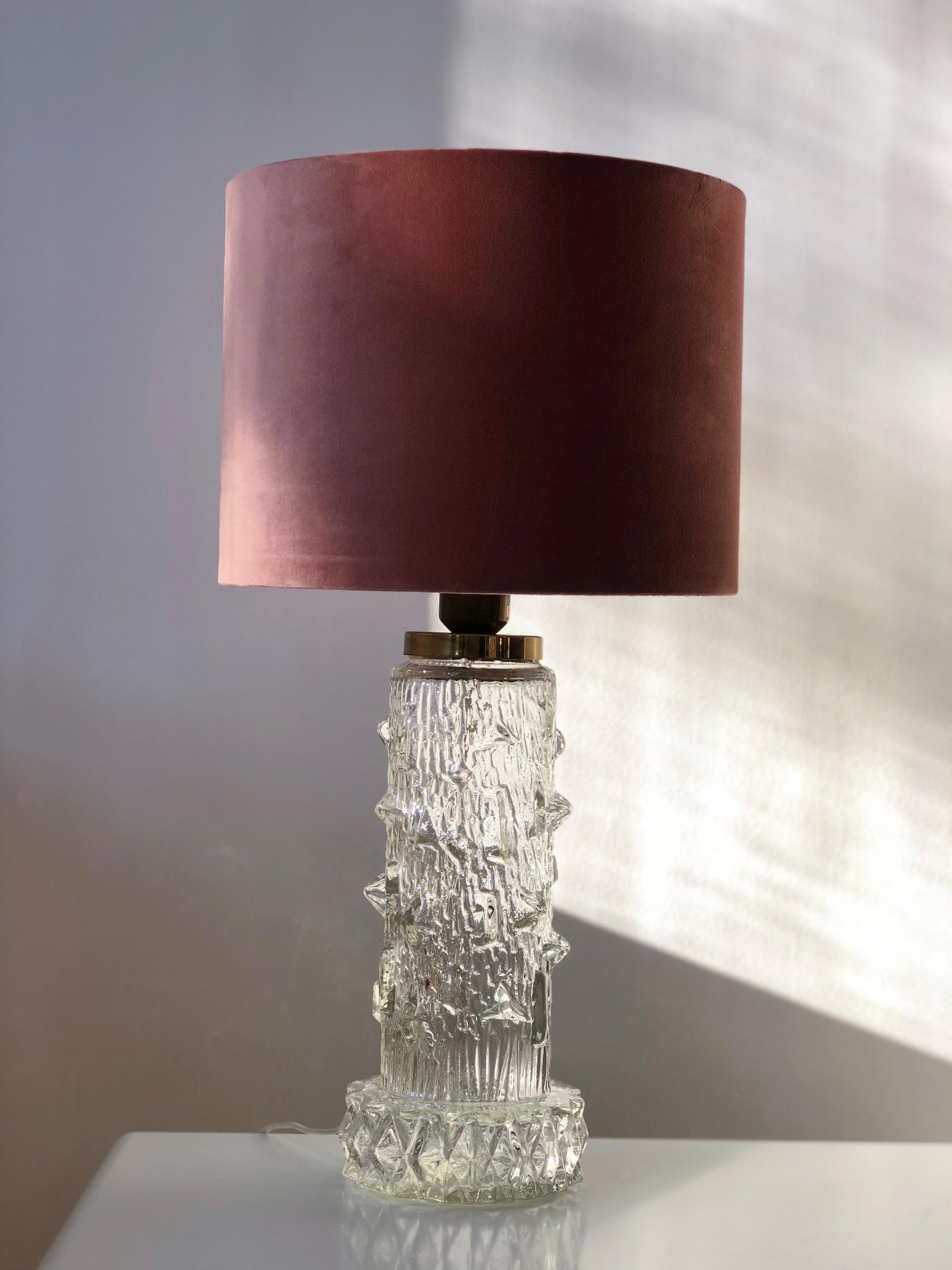 Swedish Modern Pair of Clear Glass Table Lamps by Stilarmatur In Excellent Condition In Stockholm, SE
