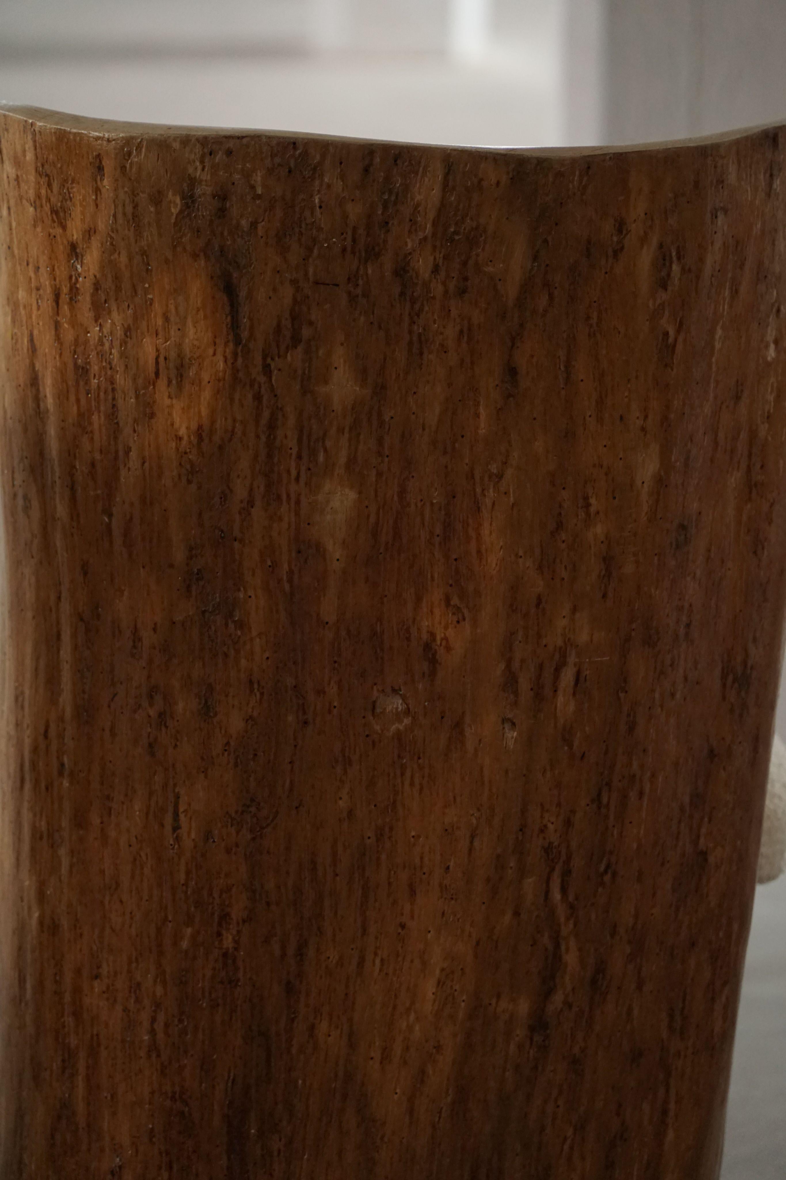 Schwedische Moderne, Satz von vier Stumpfstühlen, Massivholz mit Bouclé-Sitzen, 1960er Jahre im Angebot 5