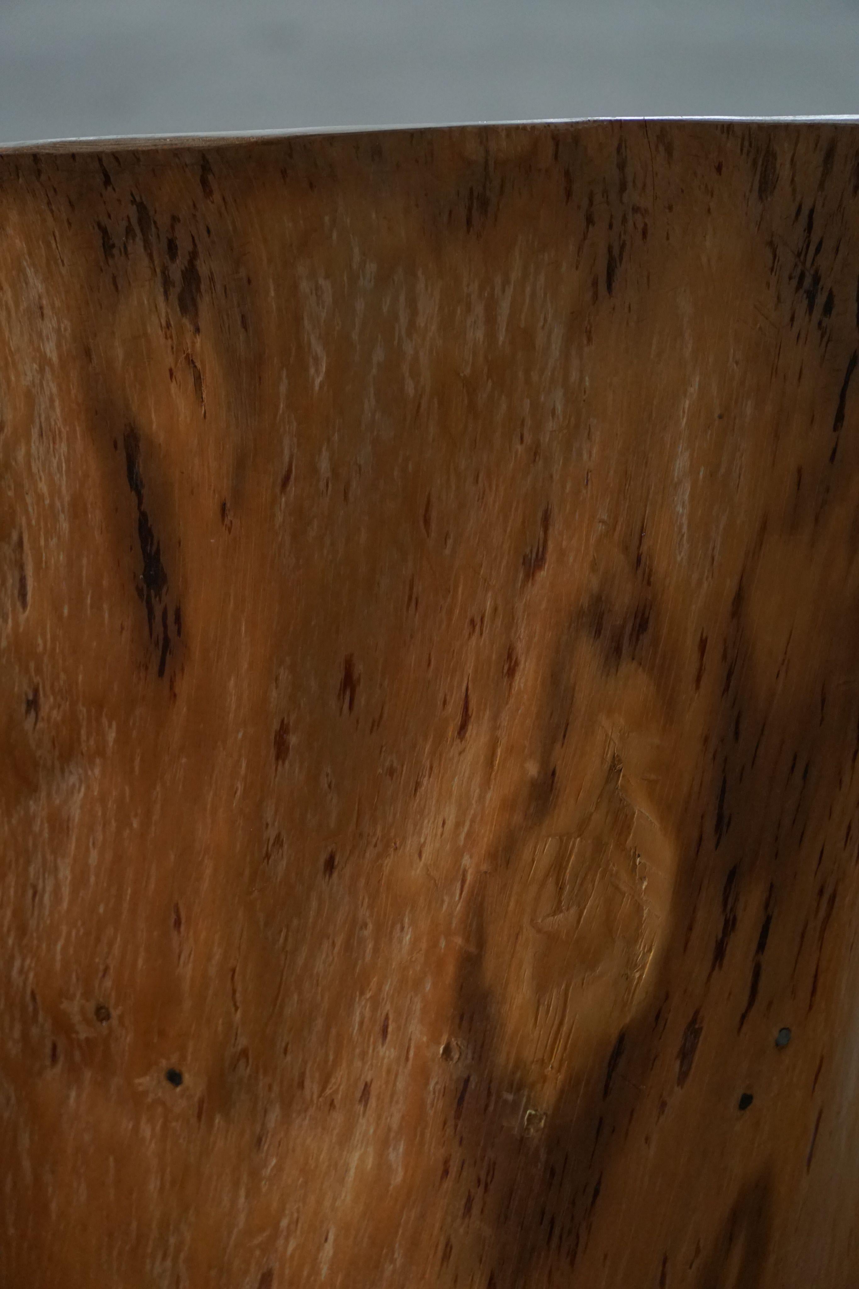 Schwedische Moderne, Satz von vier Stumpfstühlen, Massivholz mit Bouclé-Sitzen, 1960er Jahre im Angebot 11