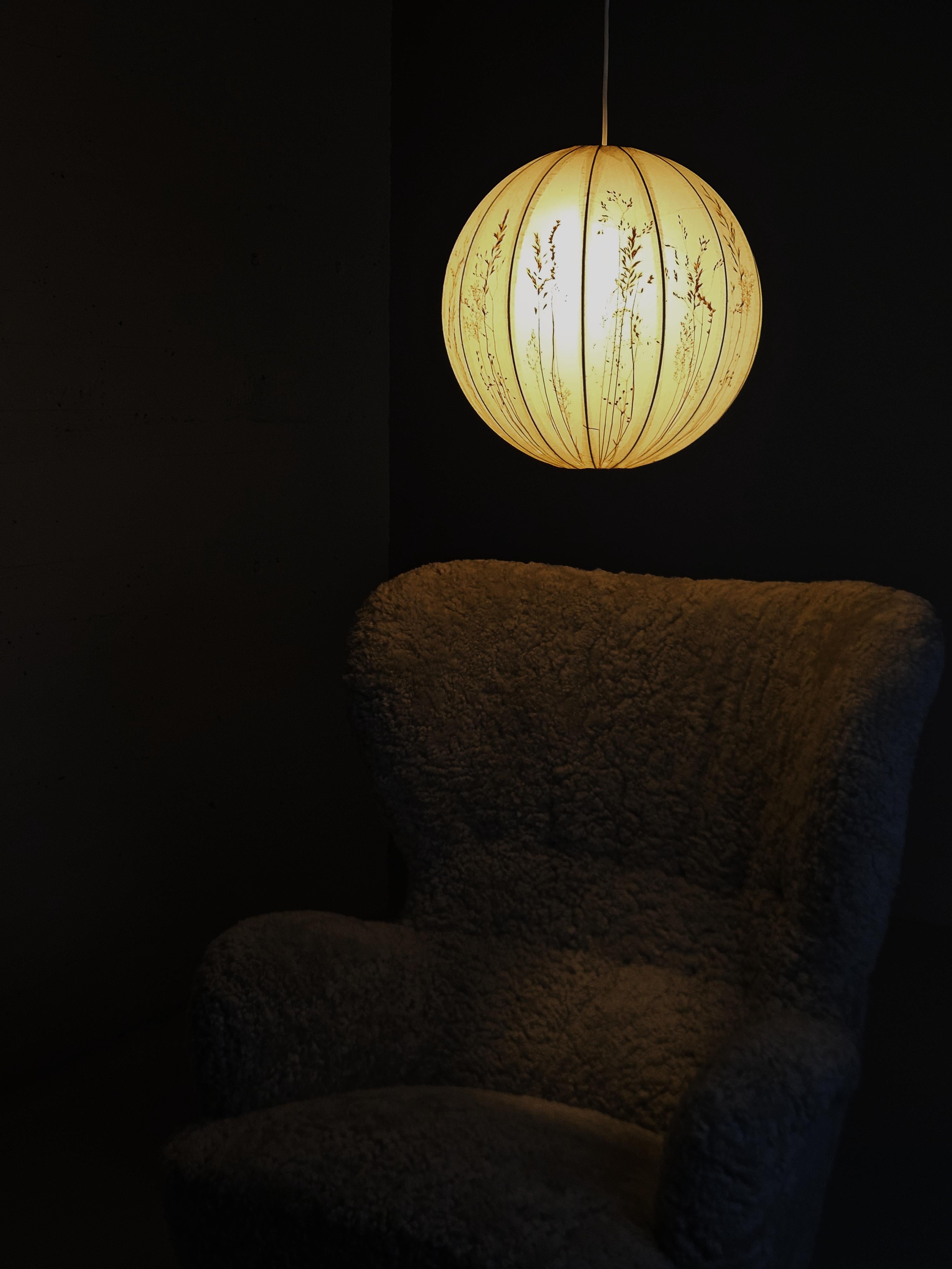 Swedish modern sheepskin easy chair in the style of Otto Schulz, 1950s 1