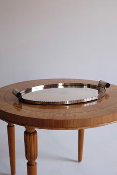 Swedish Modern silver tray attributed to Sylvia Stave
