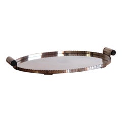 Swedish Modern silver tray attributed to Sylvia Stave