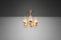 Swedish Modern Six-Armed Chandelier by Glössner, Sweden ca 1940s