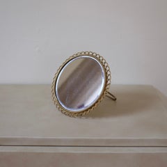 Espejo de mesa sueco moderno pequeño de latón