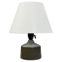 Lampe de table moderne suédoise, petite, en céramique bleue, Suède, années 1960