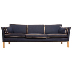 Swedish Modern Sofa in Fabric and Leather Made by Arne Norell, 1960s