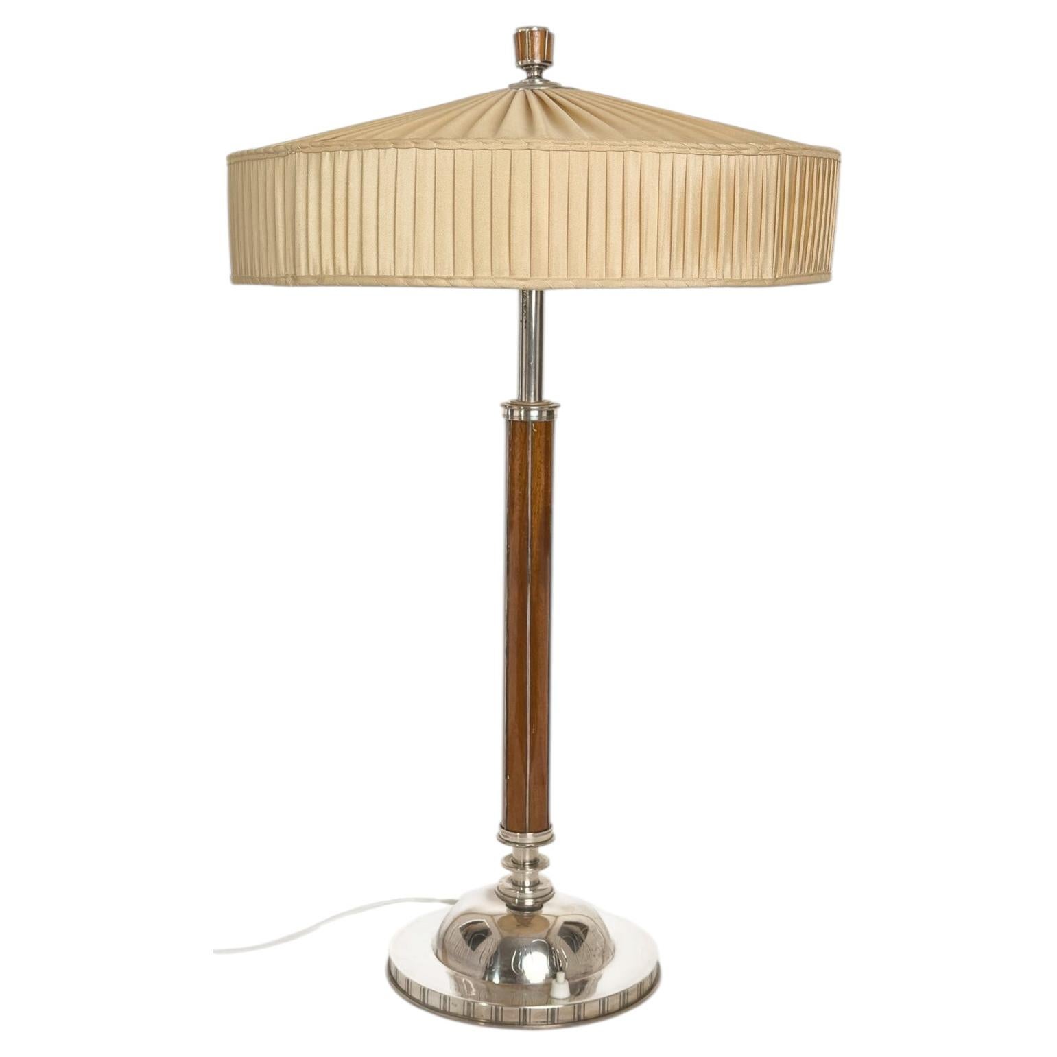 Swedish Modern Solid Silver Table Lamp by Ragnar Lindmark, Gothenburg 1942