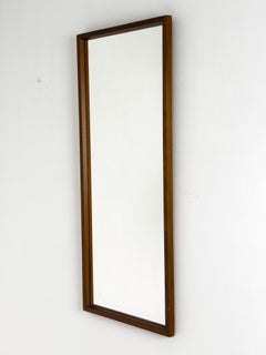 Swedish Modern Solid Teak Wall Mirror