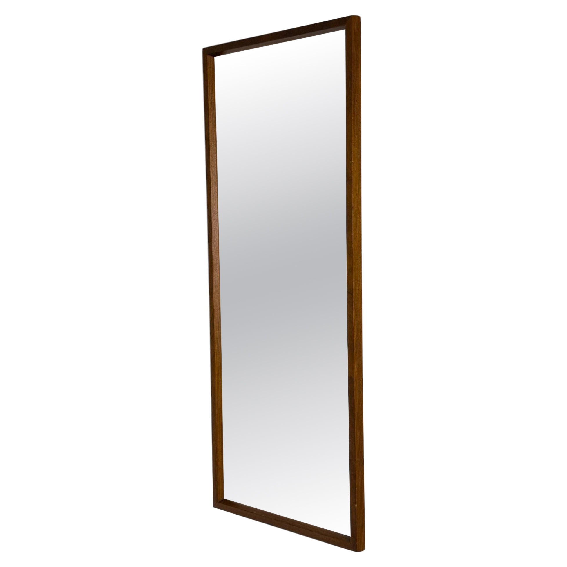 Espejo de pared de estilo moderno sueco, de teca maciza