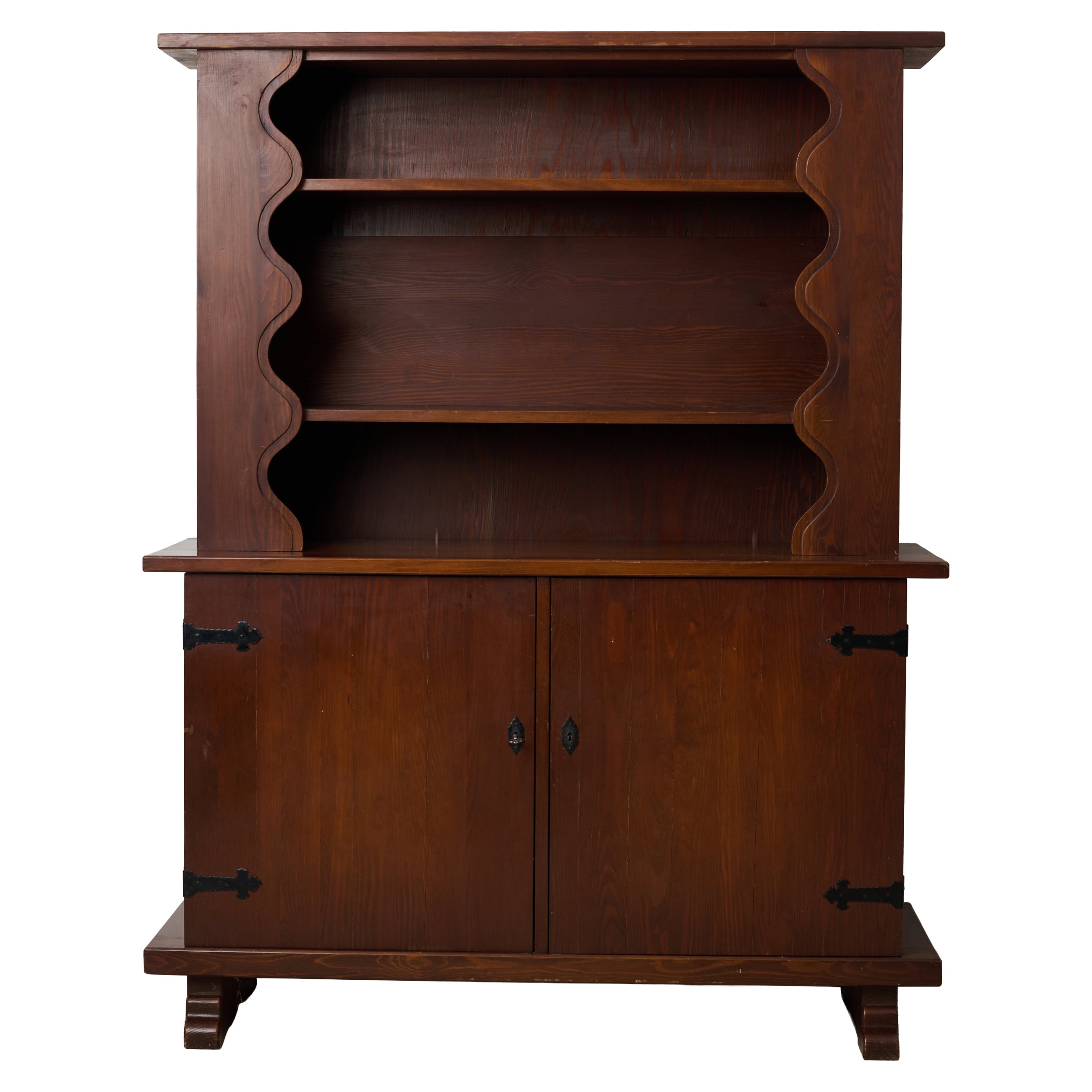 Swedish Modern Stained Pine Cabinet by Otto Dahlin for Åby Möbelfabrik, 1940s