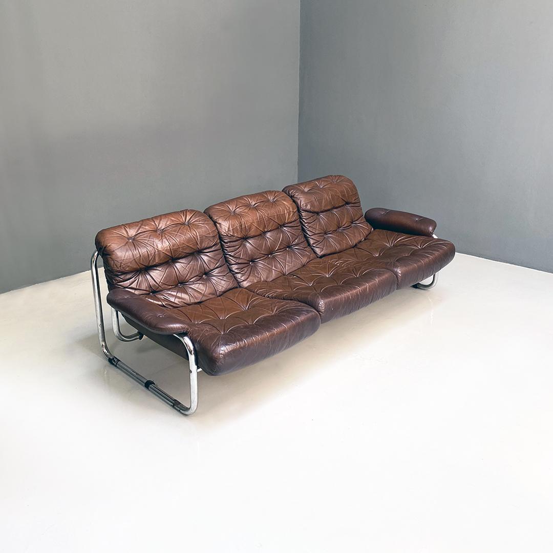 ikea brown leather sofa