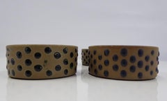 Swedish Modern Stoneware Candleholders Karin Björquist for Gustavsberg, 1970s