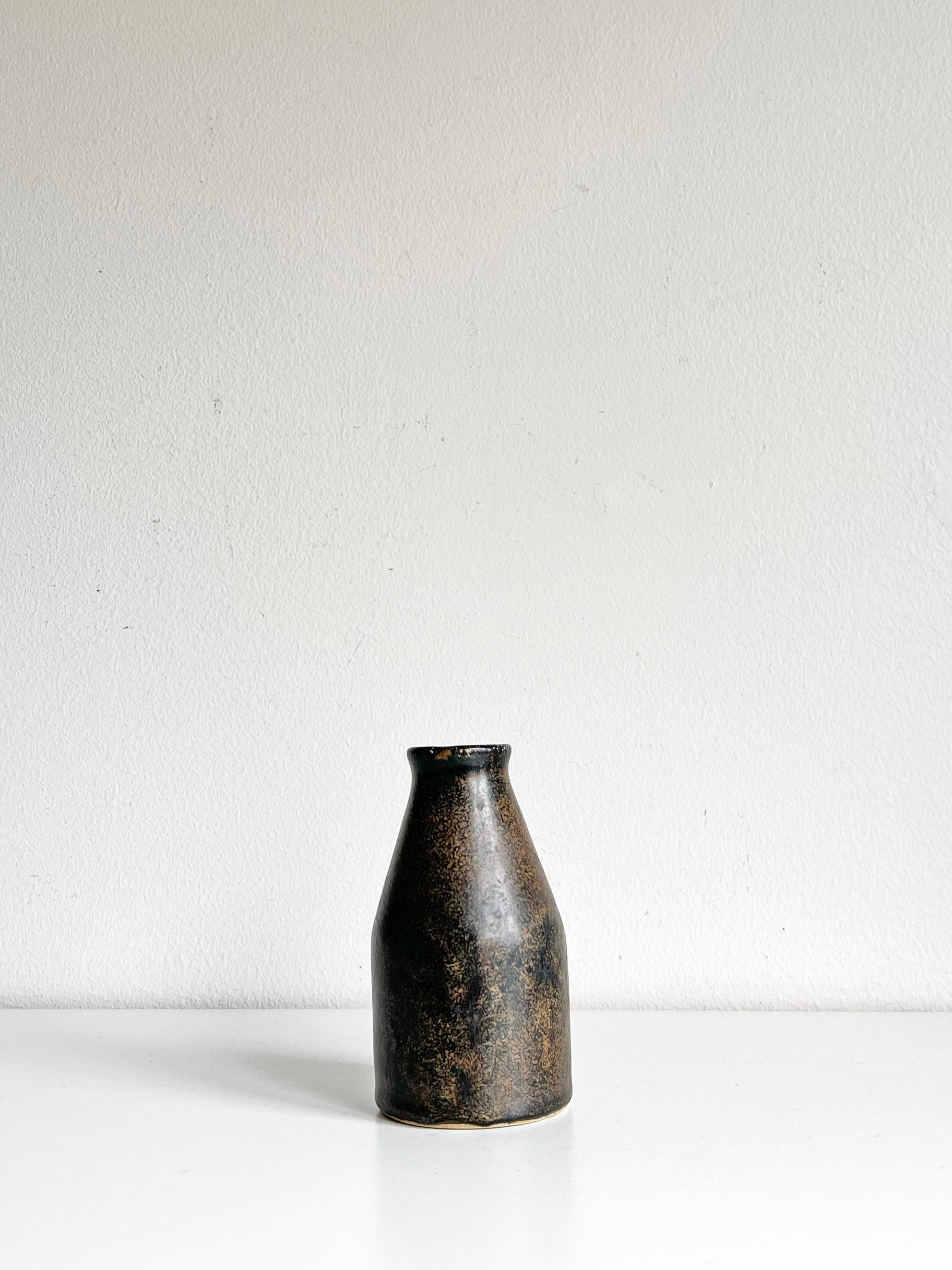 A stoneware vase designed by Carl-Harry Stålhane for Rörstrand, most likely produced in 1960s. 
From the rare production series at Rörstands named 