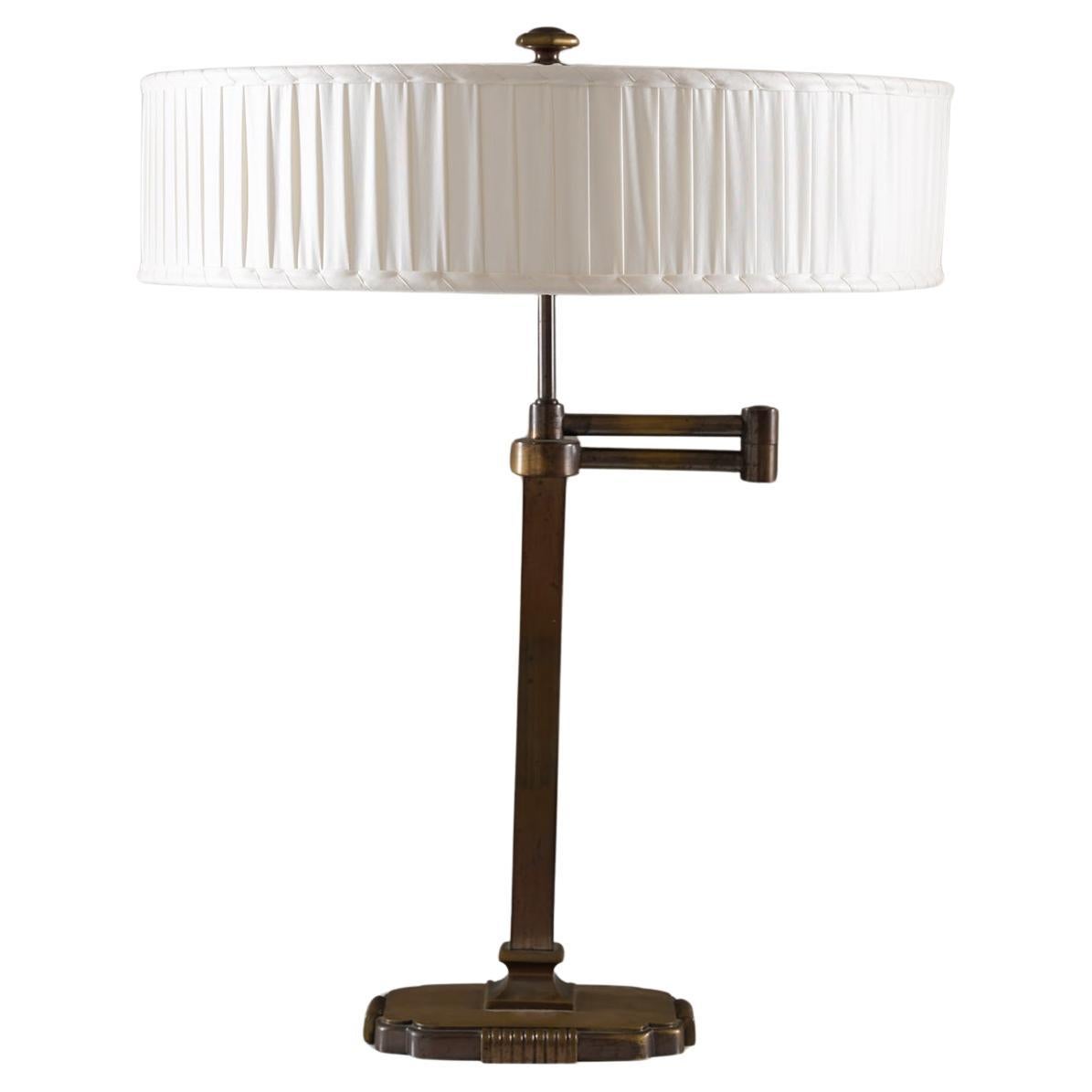 Swedish Modern Swivel Arm Table Lamp  For Sale