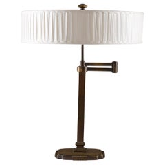 Vintage Swedish Modern Swivel Arm Table Lamp 