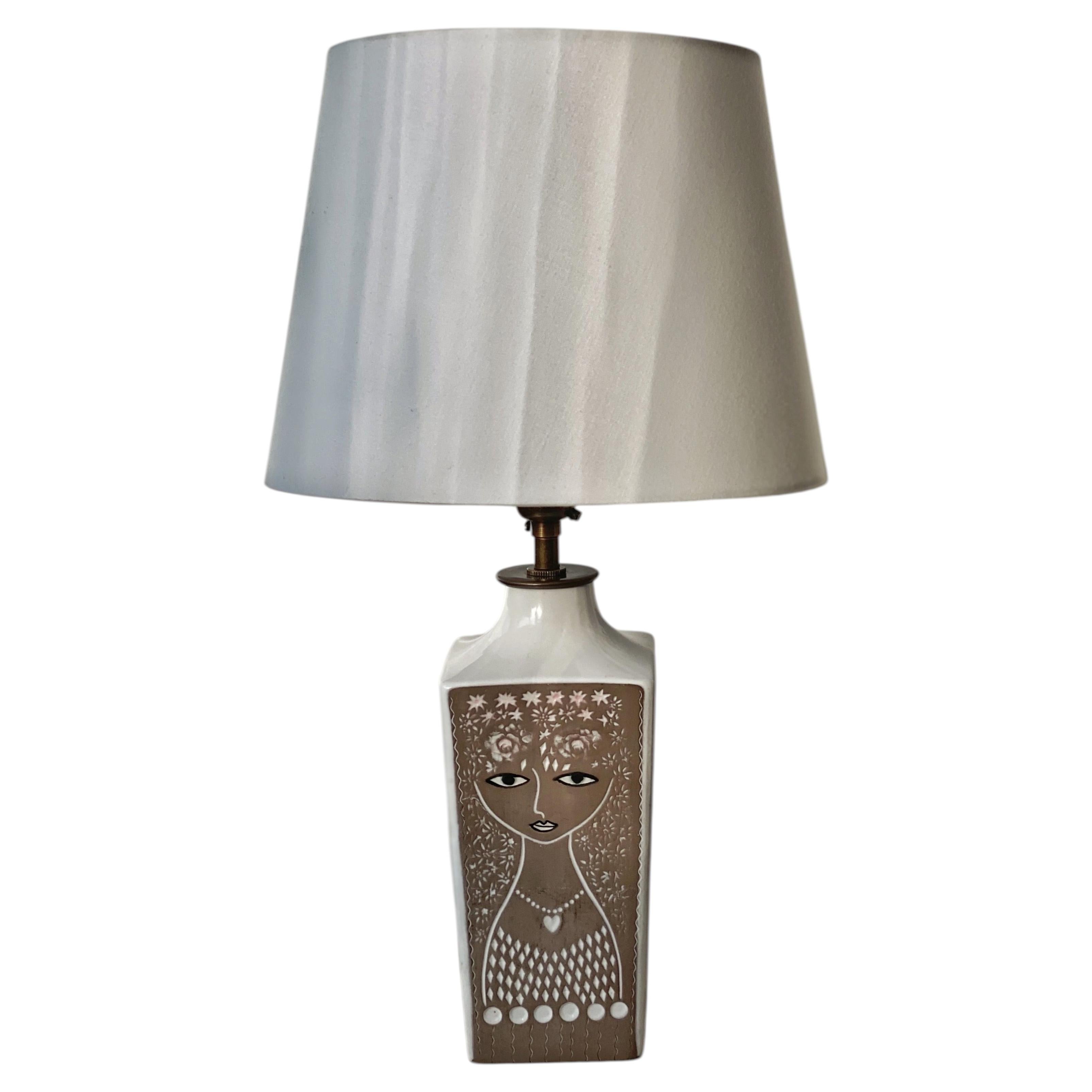 Swedish Modern Table Lamp BEATA in Ceramic from Upsala-Ekeby 1950s For Sale